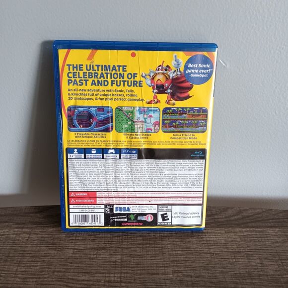 Sonic Mania (Sony PlayStation 4, PS4)  No Manual - Picture 3 of 4